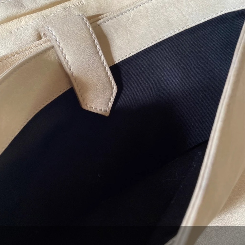 Vintage Balenciaga Cream/Tan Leather Clutch - Picture 4 of 9